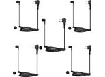 Cuffie Radio Retevis Con Microfono, Cuffie A Bobina Retrattile, Compatibili Con Le Radio, Cuffie Per Walkie-Talkie, A 2 Pin (5 Pezzi)