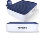 Arebos Airbed Blu/Bianco | Autogonfiante, Pompa Integrata, 203X152,5X51 Cm