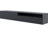 Selsey Veldio - Parete Tv Con Vano A Giorno, Nero 175 Cm