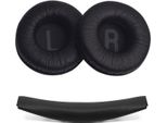 Inf Cuscinetti Auricolari E Cuscino Per Archetto Jbl T450/T500 Bt, Tune600, 510BT, JR300 Nero