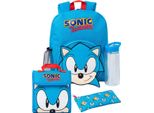 Sonic The Hedgehog - Zaino, Set Di Loghi NS7435 (Taglia Unica) (Blu/Rosso)