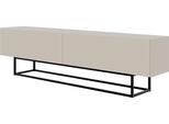 Selsey Veldio - Lavagna Per Tv, Grigio-Beige Con Struttura In Metallo Nero, 175 Cm