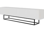 Selsey Veldio - Lavagna Per Tv, Bianca Con Struttura In Metallo Nero, 175 Cm