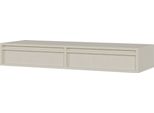Selsey Evo - Comodino Sospeso Con 2 Cassetti, Beige Chiaro, 110 Cm