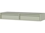 Selsey Evo - Comodino Sospeso Con 2 Cassetti, Verde Salvia, 110 Cm
