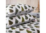 Furn - Set Di Biancheria Da Letto "Evergreen"", Cotone Spazzolato RV3522 (Letto Matrimoniale) (Verde Abete)"