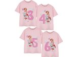 Paw Patrol - Maglietta "I Am 3"" Per Bambine - Compleanno A Maniche Corte NS8855 (104) (Rosa)"