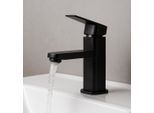 Miscelatore Per Lavabo Pasco - Nero - Miscelatore Monocomando Con Kit Di Installazione E Tubi Flessibili