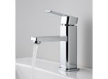 Miscelatore Per Lavabo Pasco - Cromo - Monocomando Con Kit Di Installazione E Tubi Flessibili