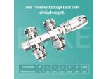 Termostato Per Radiatori Emke Set Di Raccordi Multiblocco Con Termostato Per Radiatori Angolari E Diritti φ16Xg1/2" E φ15Xg1/2"" Cromo"