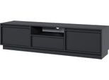Selsey Evo - Mobile Tv A 2 Ante Con Cassetto, Nero, 154 Cm