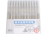 12Pcs Micro Penna Fineliner Inchiostro Penne Impermeabile Fai Da Te Multiliner Disegno Con Clip In Metallo Per Artista Illustrazione Schizzi
