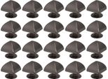 20 Pezzi Rivetti A Piramide 10 Mm In Metallo Quadrato E Viti Ph Per Progetti In Pelle Argento Nero
