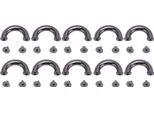 10 Set Di Fibbie Di Collegamento Ad Anello A U In Metallo 16,5X11X6Mm Fibbie Ad Arco A Ponte 5,5 Mm Viti In Ferro Incrociate Per Borse In Pelle Artigianali