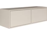 Selsey Framme - Pannello Tv Pensile A Due Ante, Grigio Cashmere, 100 Cm