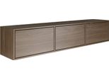 Selsey Framme - Mensola Tv Sospesa A Tre Ante, Noce Effetto Legno, 150 Cm