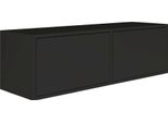Selsey Framme - Mensola Tv Sospesa Con Due Sportelli, Nero, 100 Cm
