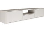 Selsey Framme - Mensola Tv Sospesa Con Tre Sportelli E Un Ripiano, Bianco, 150 Cm