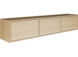 Selsey Framme - Pannello Tv Pensile A Tre Ante, Rovere Effetto Legno, 150 Cm