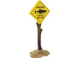 Squalo Pannello Di Avvertimento Acquario Decorazione Divertente Serbatoio Di Pesce In Resina Ornamenti Per Tutti I Tipi Di Paesaggio