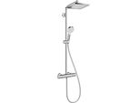 Hansgrohe Set Di Sistemi Doccia Crometta E 240 Con Termostatico, Doccia A Pioggia E Doccetta