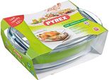 Pyrex Casseruola Rettangolare In Vetro 3 Litri Coperchio 1,5 Litri