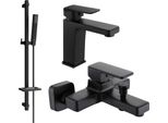 Mexen Cetus DQ77 Set Da Bagno, Nero - 744303DQ77-70