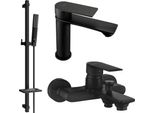 Mexen Royo DQ72 Set Da Bagno, Nero - 72203DQ72-70