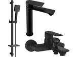 Mexen Royo DQ45 Set Da Bagno, Nero - 72213DQ45-70