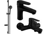 Mexen Kama DS75 Set Per Vasca, Nero - 72503DS75-70
