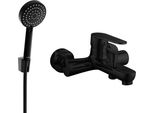 Mexen Kama R75 Rubinetto Da Vasca Con Set Doccia, Nero - 7253R75-70