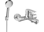 Mexen Kama R75 Rubinetto Per Vasca Con Set Doccia, Cromo - 7253R75-00