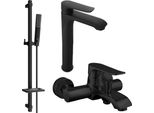 Mexen Pecos DQ72 Set Da Bagno, Nero - 72713DQ72-70
