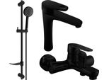 Mexen Kama DF75 Set Da Bagno, Nero - 72513DF75-70