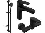 Mexen Kama DF75 Set Doccia, Nero - 72504DF75-70