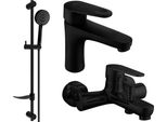 Mexen Kama DF75 Set Da Bagno, Nero - 72503DF75-70