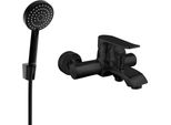 Mexen Pecos R75 Rubinetto Da Vasca Con Set Doccia, Nero - 7273R75-70