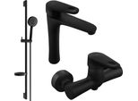 Mexen Kama DS75 Set Doccia, Nero - 72514DS75-70