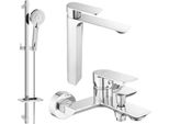 Mexen Alexa DQ40 Set Da Bagno, Cromo - 71213DQ40-00