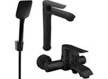 Mexen Pecos R62 Insieme Per Vasca, Nero - 72713R62-70