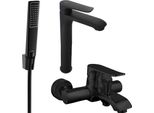 Mexen Pecos R72 Set Per Vasca, Nero - 72713R72-70