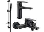 Mexen Lynx DF72 Set Da Bagno, Nero - 745903DF72-70