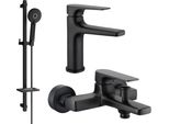 Mexen Lynx DQ40 Set Vasca, Nero - 745903DQ40-70