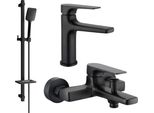 Mexen Lynx DQ62 Set Da Bagno, Nero - 745903DQ62-70