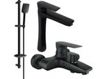 Mexen Axel DF62 Set Da Bagno, Nero - 73813DF62-70