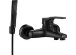 Mexen Caro R72 Rubinetto Da Vasca Con Set Doccia, Nero - 74663R72-70