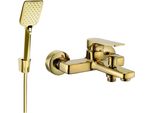 Mexen Lynx R62 Rubinetteria Per Vasca Con Set Doccia, Dorato - 74593R62-50