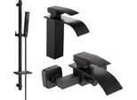 Mexen Aries DQ77 Set Da Bagno, Nero - 744803DQ77-70