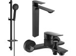 Mexen Alexa DQ40 Set Da Bagno, Nero - 71213DQ40-70