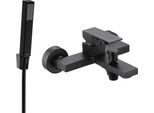 Mexen Uno R77 Rubinetto Da Vasca Con Kit Doccia, Nero - 7143R77-70